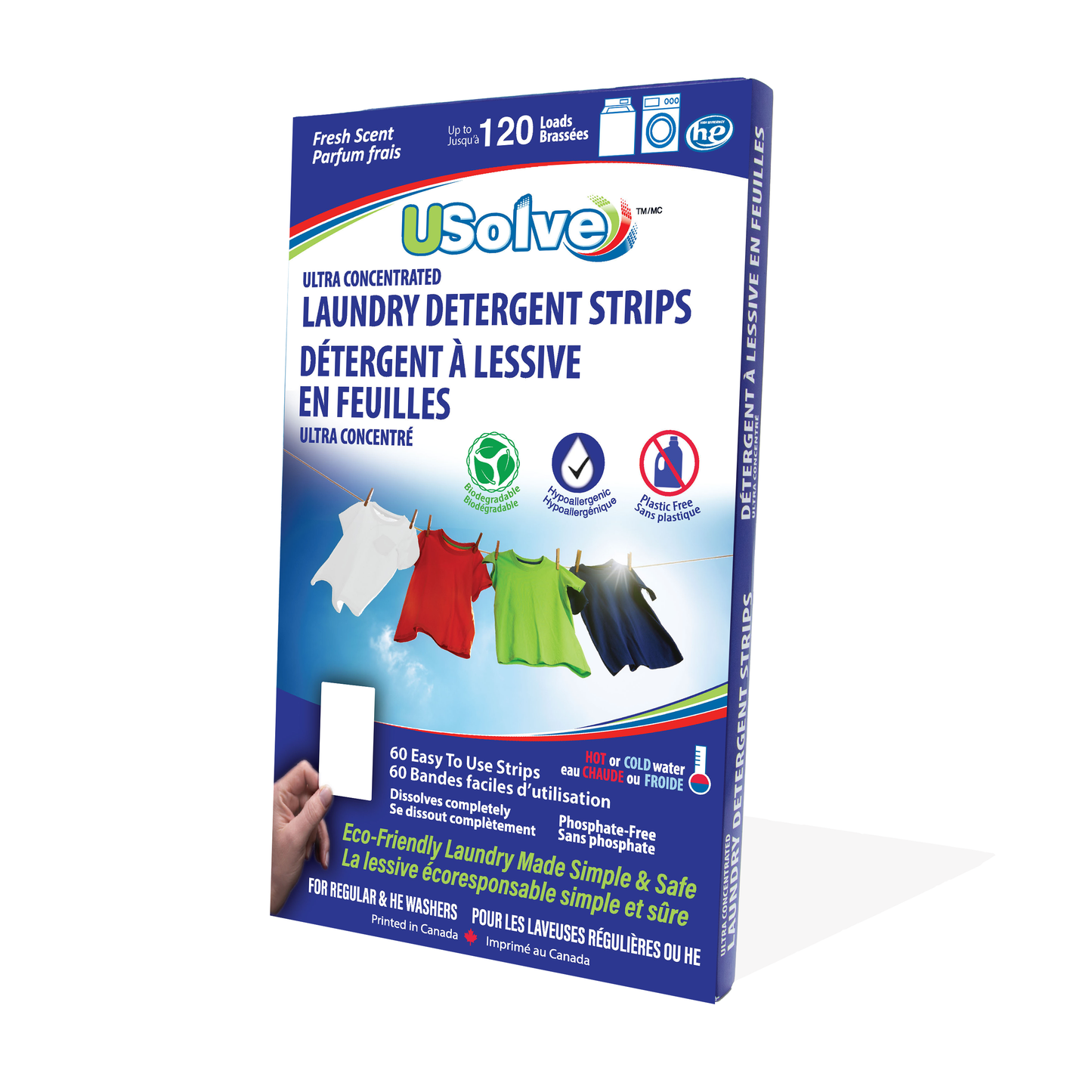 USolve, Up to 120 Loads, Fresh Scent, 60 Strips.