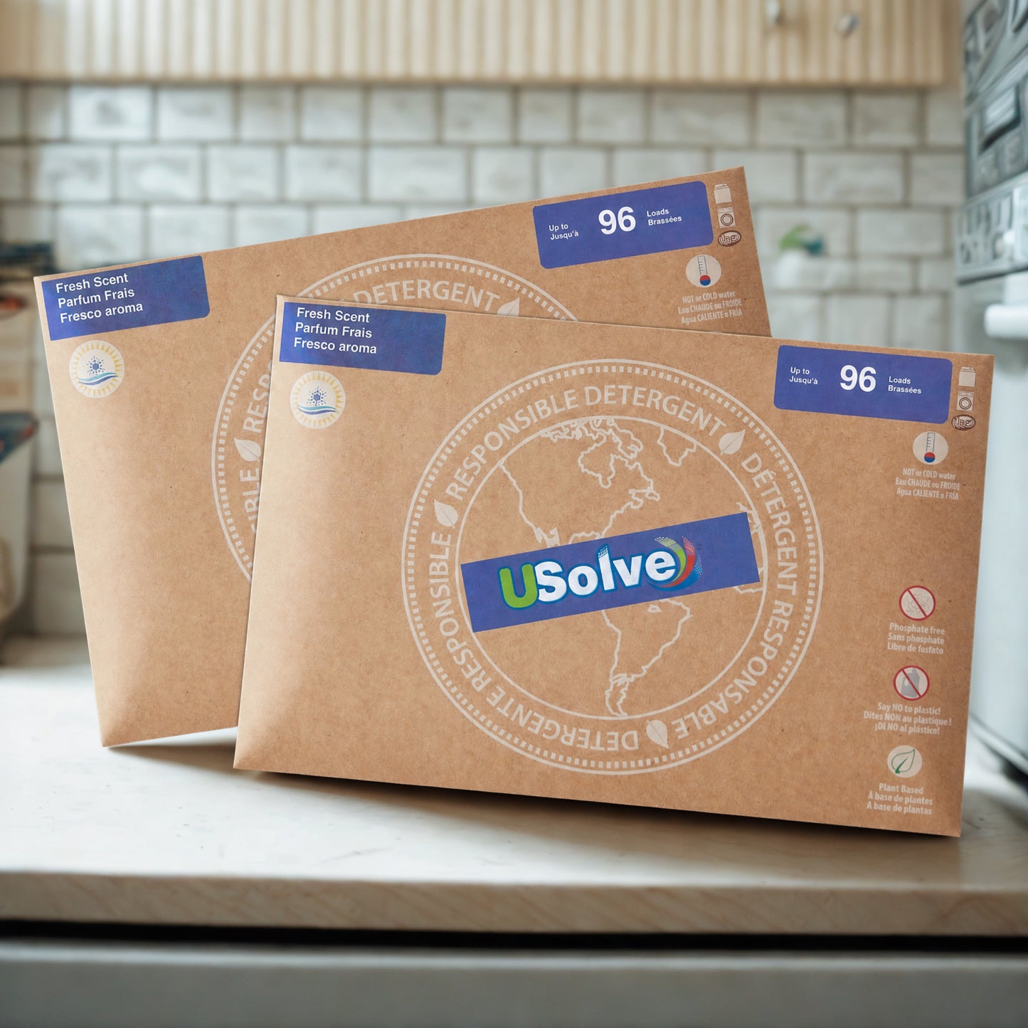 USolve, Duo-Pack, Up to 192 Loads, Fresh Scent, 2 x 48 Strips.