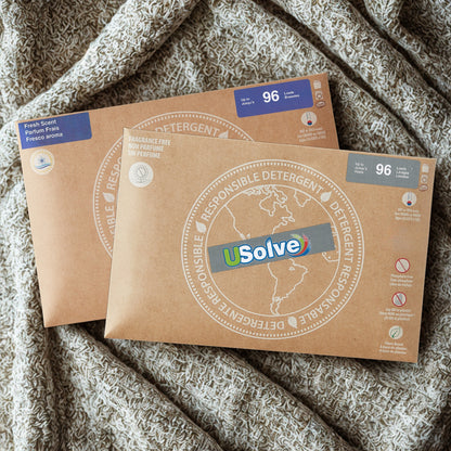 USolve, Duo-Pack, Up to 192 Loads, Fresh Scent + Fragrance Free, 2 x 48 Strips.