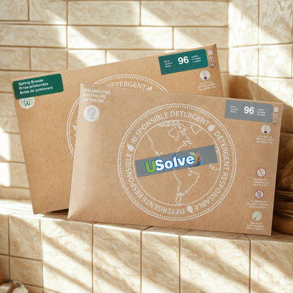 USolve, Duo-Pack, jusqu'à 192 Brassées, Sans Parfum + Parfum Brise Printanière, 2 x 48 Bandelettes