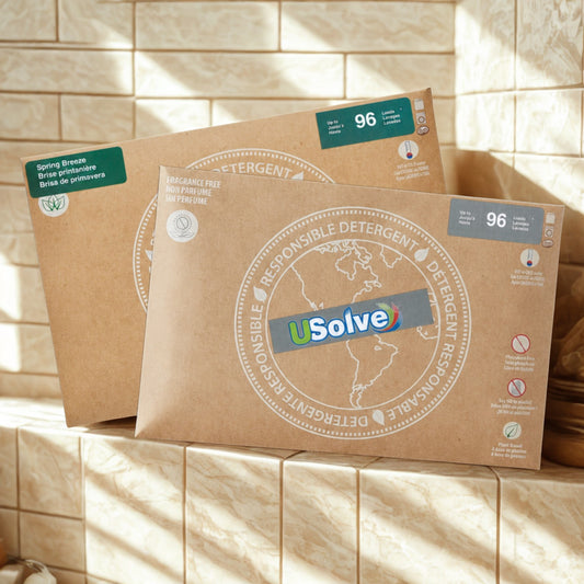 USolve, Duo-Pack, jusqu'à 192 Brassées, Sans Parfum + Parfum Brise Printanière, 2 x 48 Bandelettes